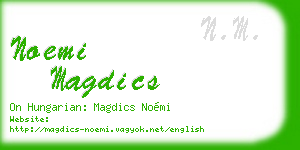 noemi magdics business card